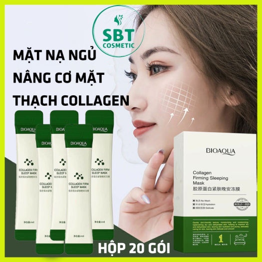 Mặt Nạ Ngủ Thạch Collagen  - Nâng Cơ Bổ Sung Collagen Cấp Nước Dưỡng Ẩm Căng Bóng, Thu nhỏ lỗ chân