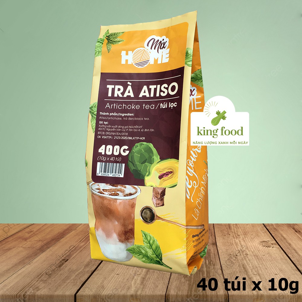 Trà Atiso túi lọc Home 400 (40 túi x 10g) Trà Atiso Đà Lạt Thư Giản Tốt Sức Khỏe