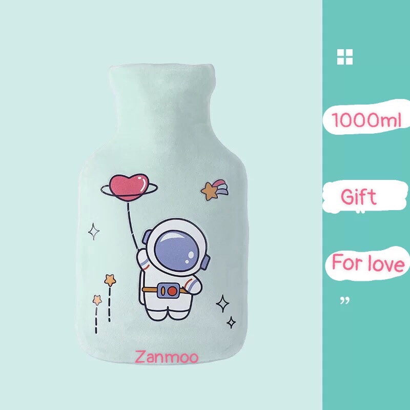 Túi Chườm Giảm Đau Bụng Kinh Hiệu Quả, Túi chườm nóng 1000ml Zanmoo