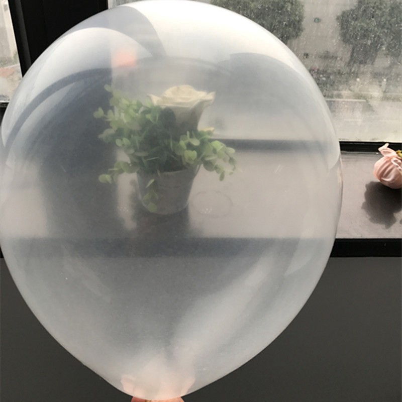 Set 10 Bong Bóng Latex Trong Suốt Dày 12 Inch Dùng Trang Trí
