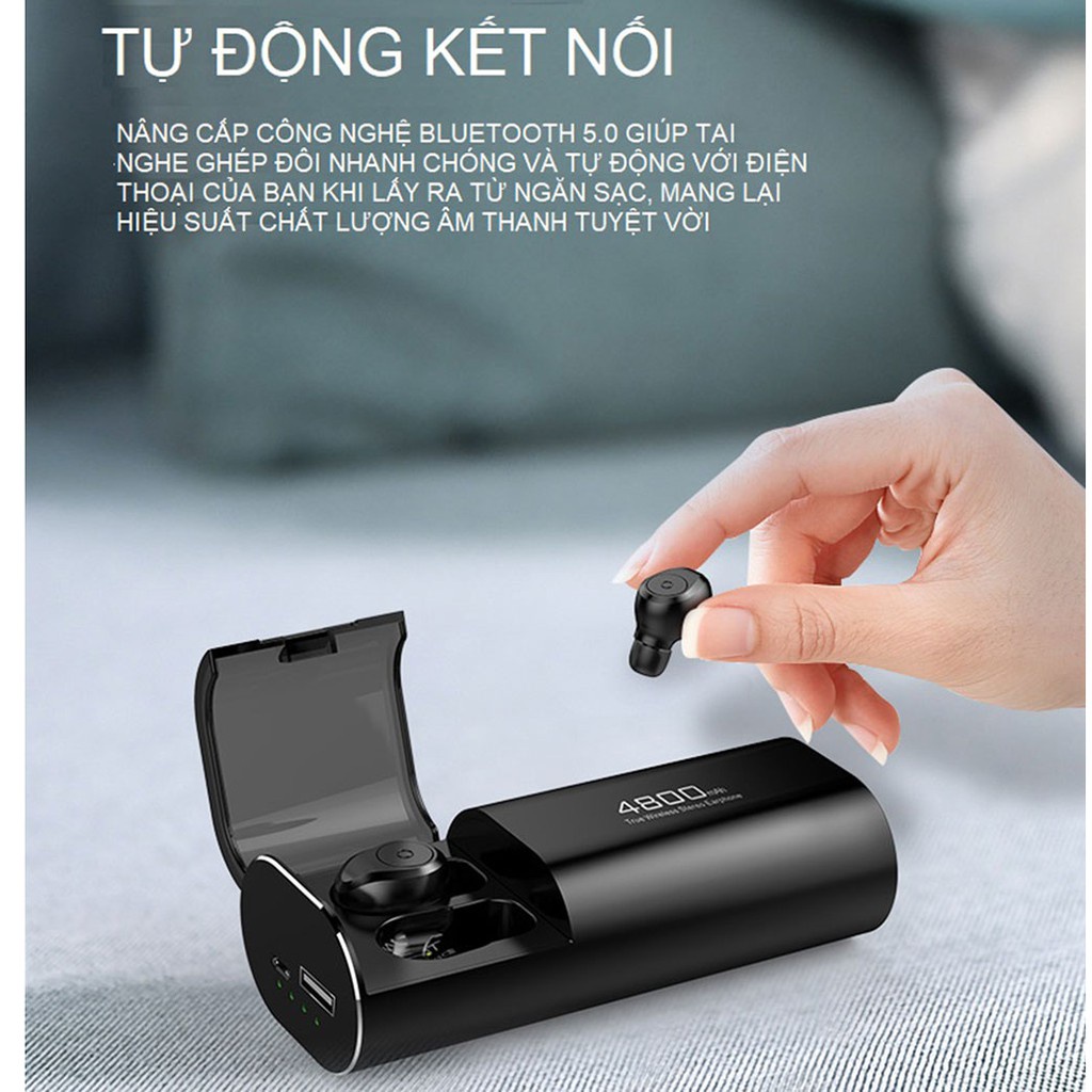 Tai Nghe Không Dây Bluetooth S11 5.0 TWS - Tích Hợp Sạc Dự Phòng 4800mah - Kháng Nước Chính Hãng Pavu Tech