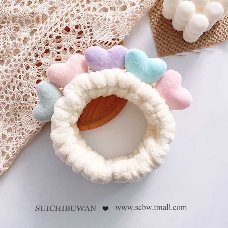 Băng đô cài tóc rửa mặt thiết kế đơn giản dễ thương phong cách Hàn Quốc cho nữ
