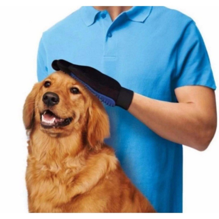 Găng tay tắm cho chó mèo, chải lông và massage thú cưng tiện lợi - DMA store