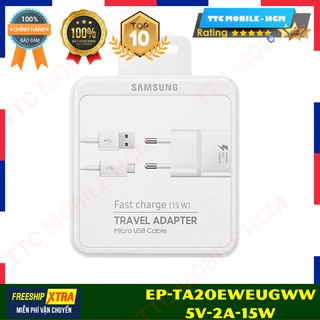 Củ Sạc Nhanh Samsung Fast Charge 15W EP-TA20EWE | Hàng Chính Hãng - Đầu sạc kèm cáp (sạc nhanh) TA20 EP-TA20EWEUGWW