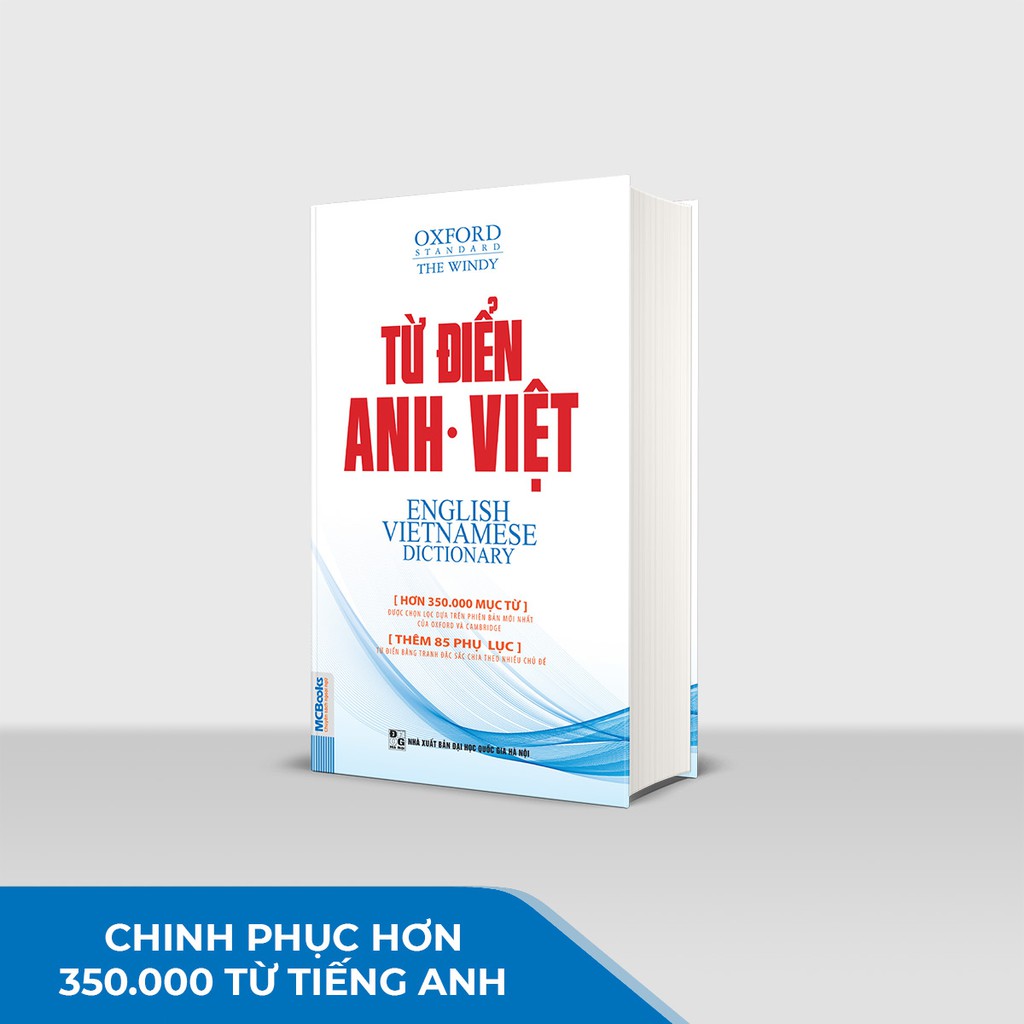 [mã LIFEMC8 -10% đơn 250K] Sách - Từ Điển Anh VIệt Phiên Bản Bìa Mềm Màu Trắng - Giải Nghĩa Đầy Đủ Ví Dụ Phong Phú