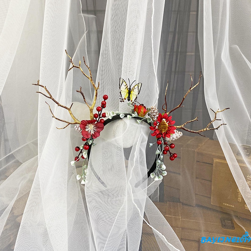 Cài tóc hình cây thông và bướm dễ thương cho nữ