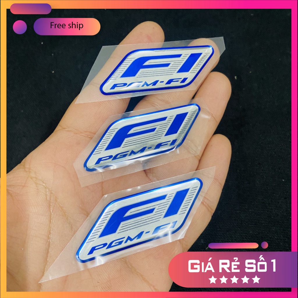 HCM  Logo tem nhựa nổi Fi hàng cao cấp sử dụng dán bợ đầu xe Honda, Yamaha ĐỒ CHƠI XE MÁY GIÁ SỈ