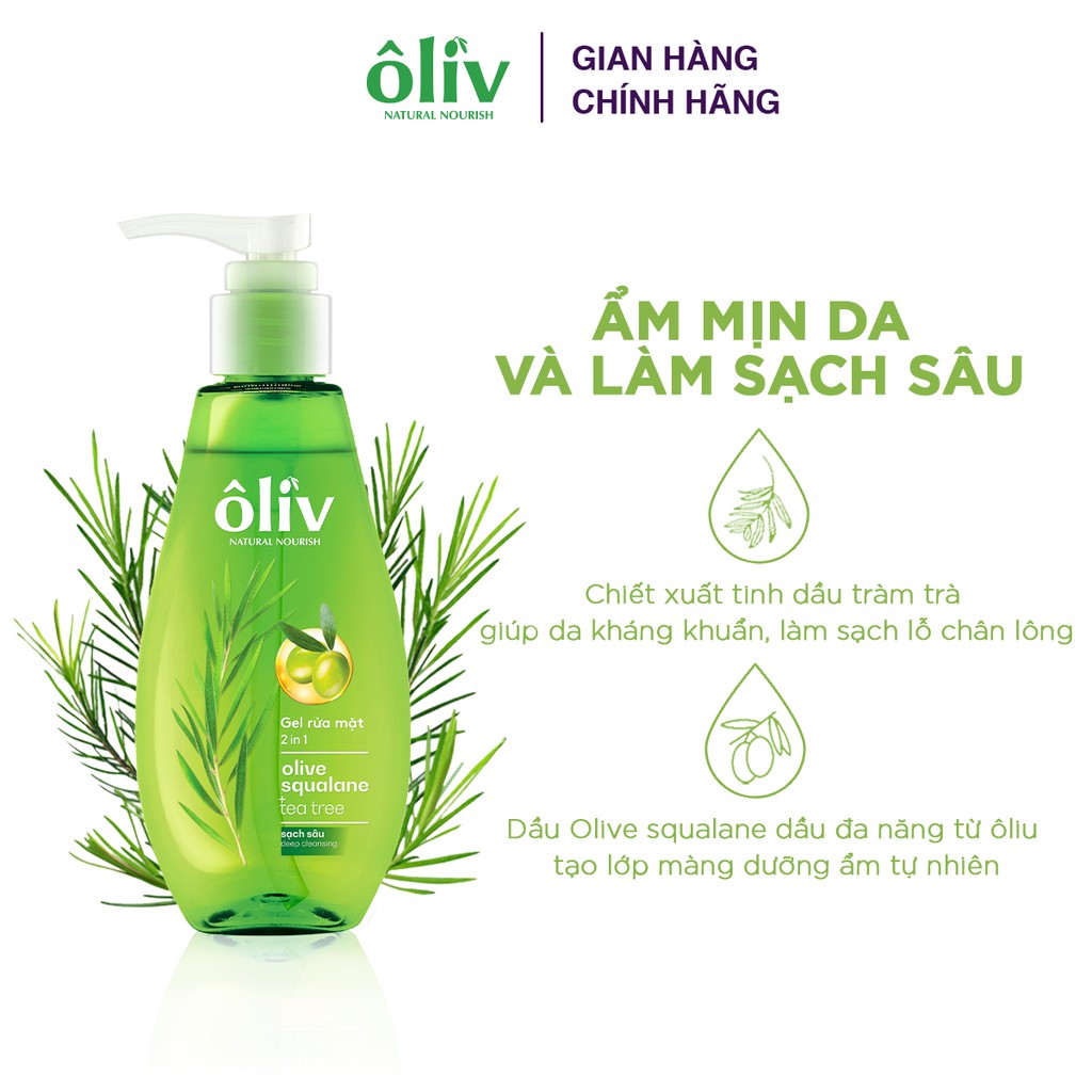 Gel Rửa Mặt 2 In 1 Sạch Sâu Ôliv 160g