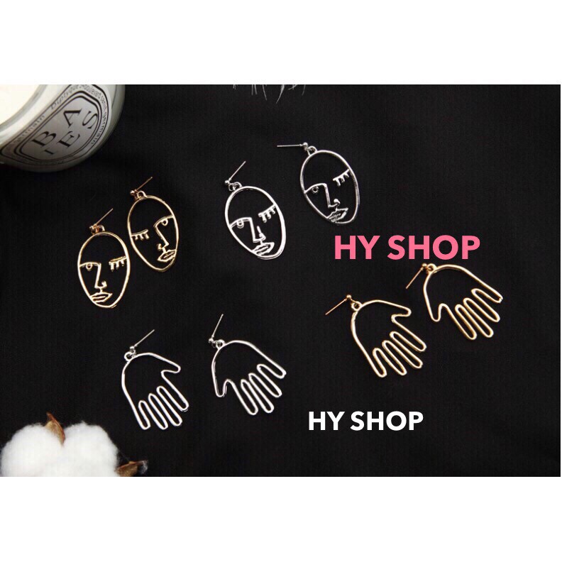 bông tai hình khuôn mặt xinh xắn cá tính
