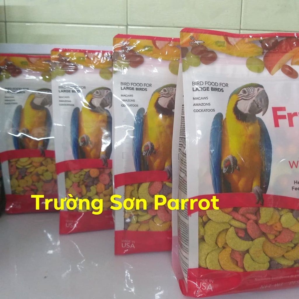 1 gói Hạt trái cây ZuPreem cho vẹt lớn, vẹt macaw gói nguyên seal 907g