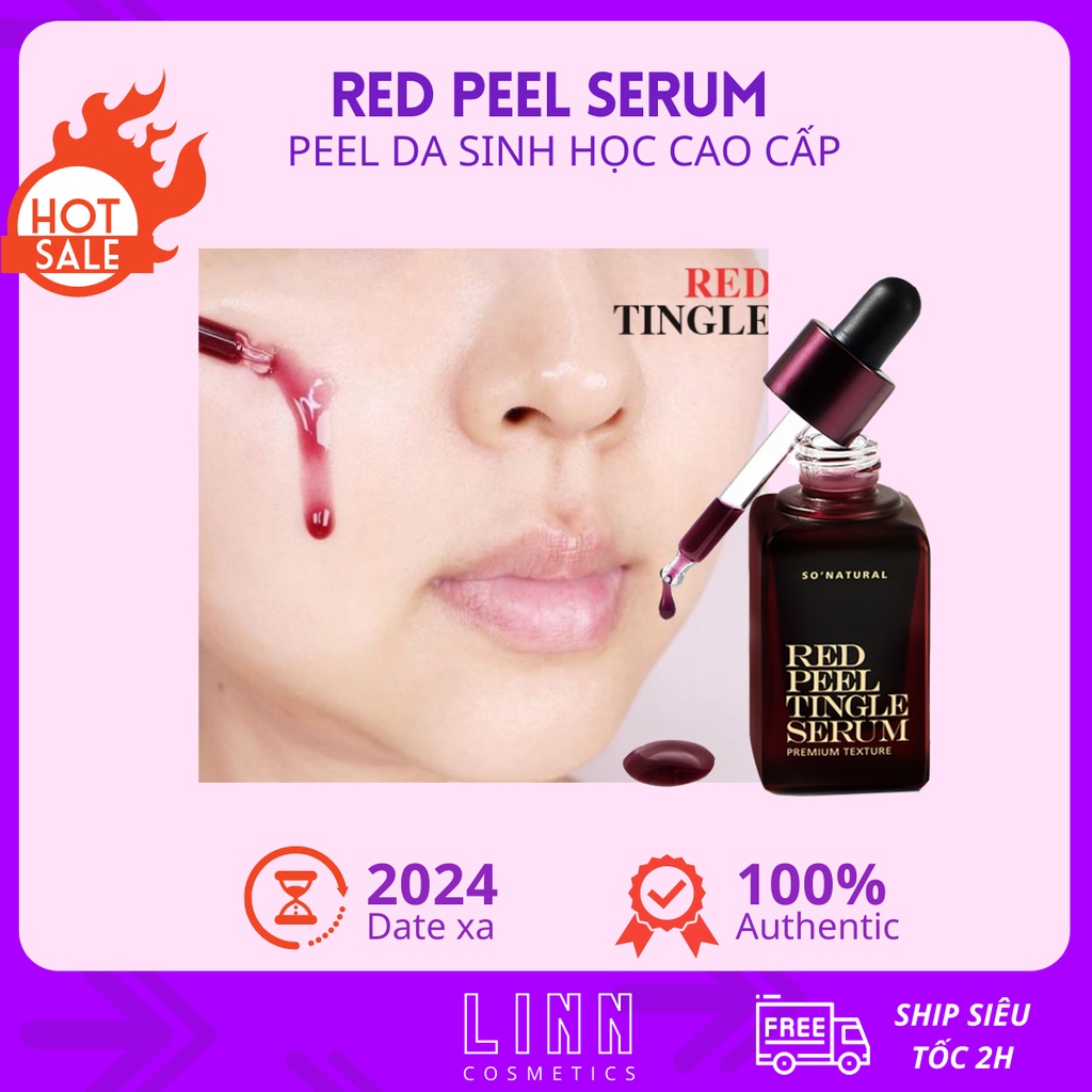 Serum Red Peel Tingle Serum Premium 20ML, Peel Da Sinh Học  So Natural Chính Hãng [Mẫu Mới]