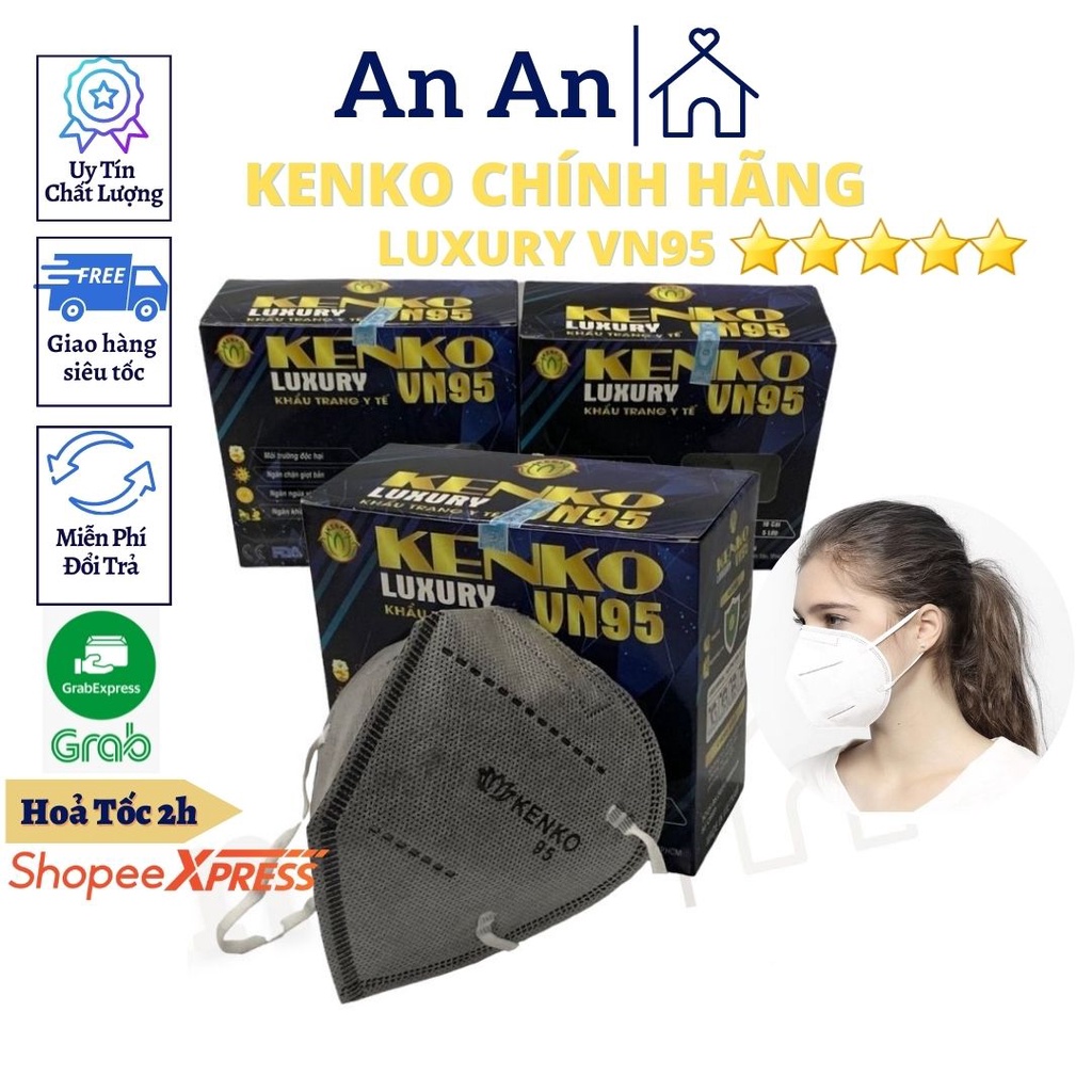 Khẩu Trang N95 Kenko Luxury 5 Lớp Kháng Khuẩn Dành Cho Người Lớn - An Ann