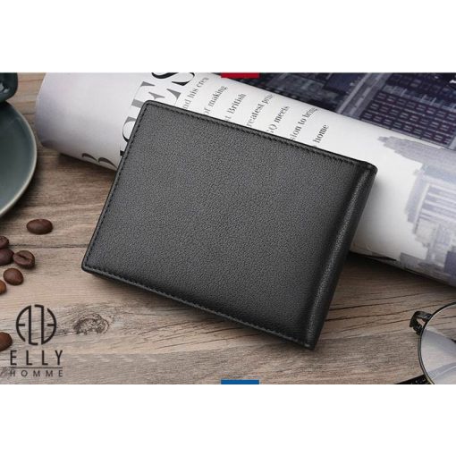 Ví nam da thật ELLY HOMME- EVM3 - Đen