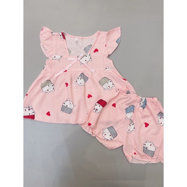 [1-5 tuổi] B2232 Bộ lanh thái bé gái cho bé từ 8-18kg