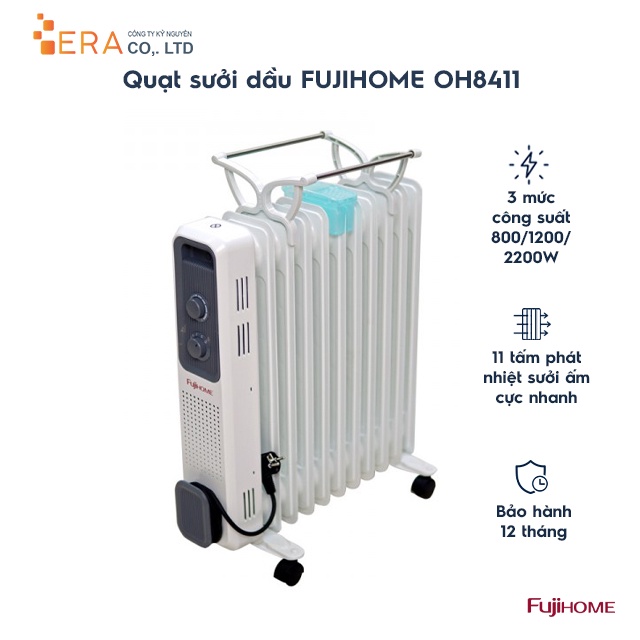 Quạt sưởi dầu FUJIHOME OH8411