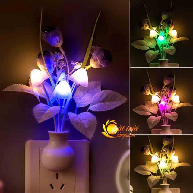 Đèn Ngủ Cảm Ứng Đổi Màu Hình Lọ Hoa D120