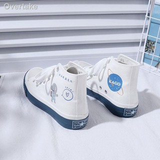 Giày thể thao vải canvas cổ cao mẫu 2020 phong cách Hàn Quốc thời trang cho nữ