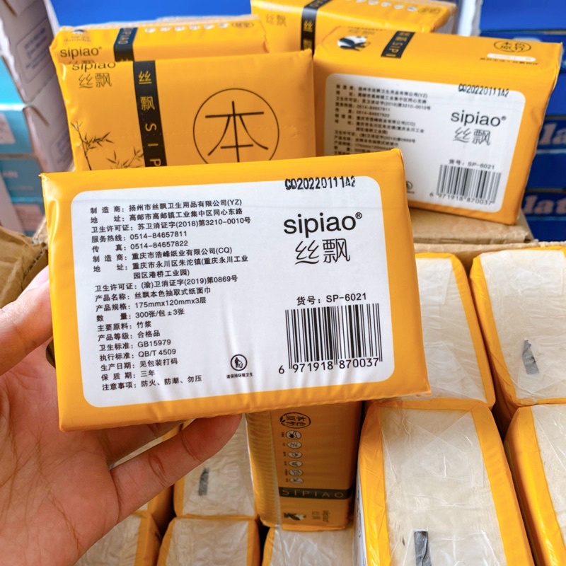 Thùng 30 Gói Giấy Ăn Gấu Trúc SIPIAO - Hàng Chuẩn