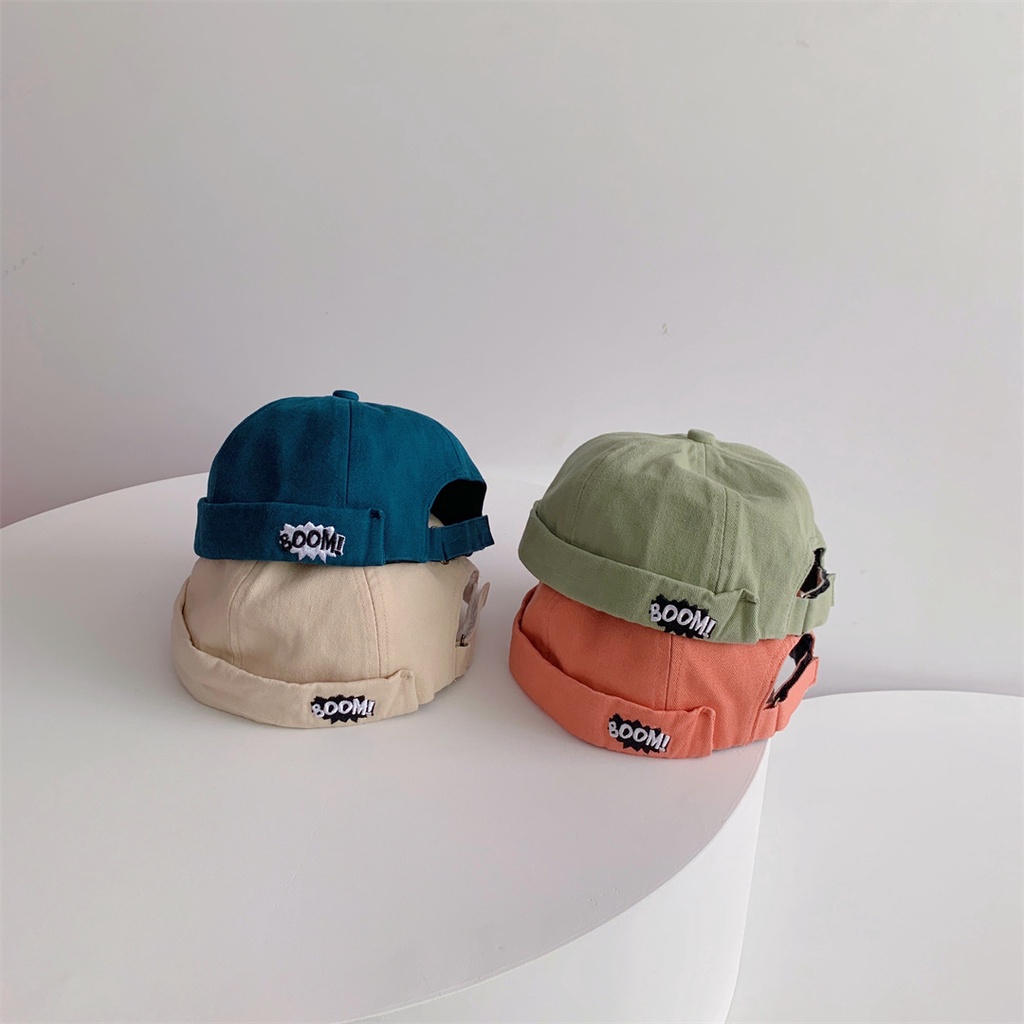 Mũ Beanie Họa Tiết Thêu Chữ Phong Cách Hip hop Hàn Quốc Cho Trẻ Em