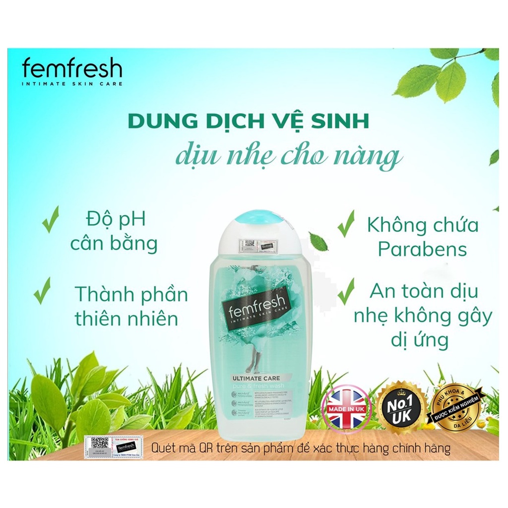 Dung dịch vệ sinh phụ nữ cao cấp femfresh wash 150ml 250ml - ảnh sản phẩm 5