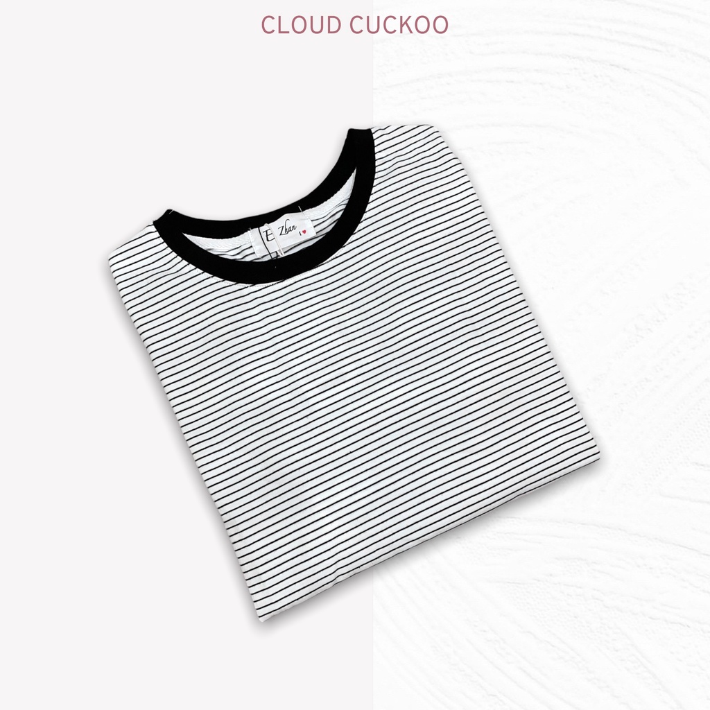 Áo Thun Kẻ Phong Cách Hàn Quốc Chất Cotton Co Giãn - Mã Số: E22690