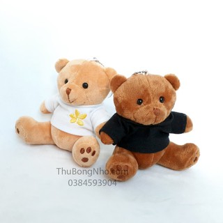 Gấu teddy mặc áo thun 13cm. Gấu teddy cao cấp tại Tphcm
