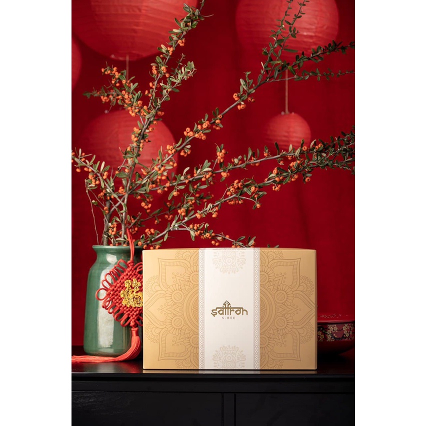 Bộ quà Tết nhụy hoa nghệ tây Saffron kèm Trà hoa và Đông trùng hạ thảo