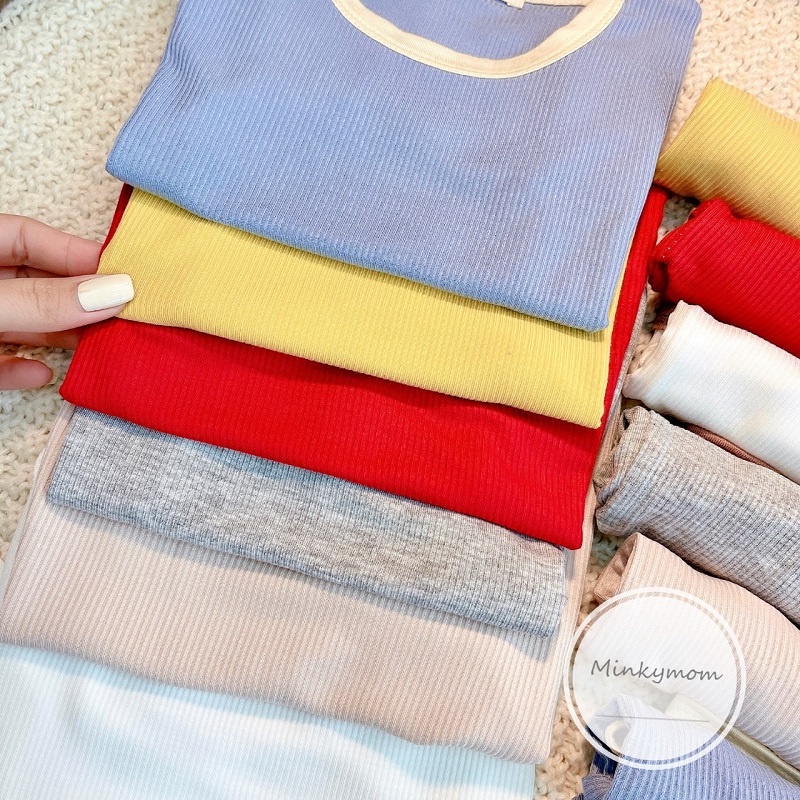 Set Bộ Đồ Minky Mom Cho Bé Chất Liệu Gân Tăm Lạnh Cho Bé 8-15 Kg