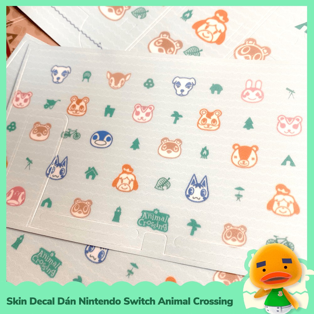 [Sẵn VN - NowShip] V1/V2 Set Skin Decal Dán Máy Game Nintendo Switch Chủ Đề Village Animal Crossing Horizons