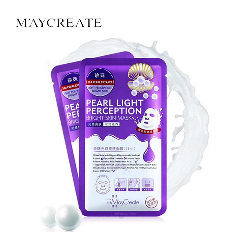 MAYCREATE - Mặt nạ giấy Pearl Light Perception Bright Skin Mask