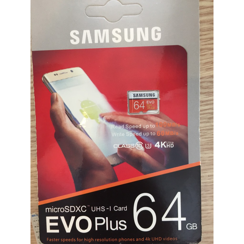 Thẻ Nhớ Micro SD Samsung Evo Plus 64GB U3 Class 10 - 100MB/s