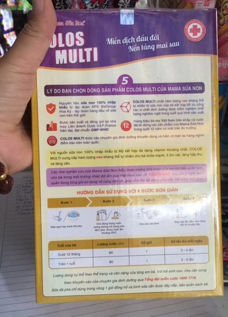 Sữa Colos Multi ( hộp 20gói)- Date luôn mới.