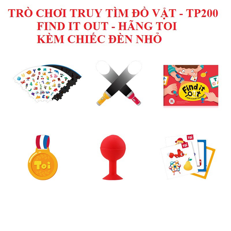 Bộ trò chơi board games hãng TOI Find it out truy tìm đồ vật động vật 2 mẫu chơi 2 mặt luyên tinh mắt nhanh tay bé 3t