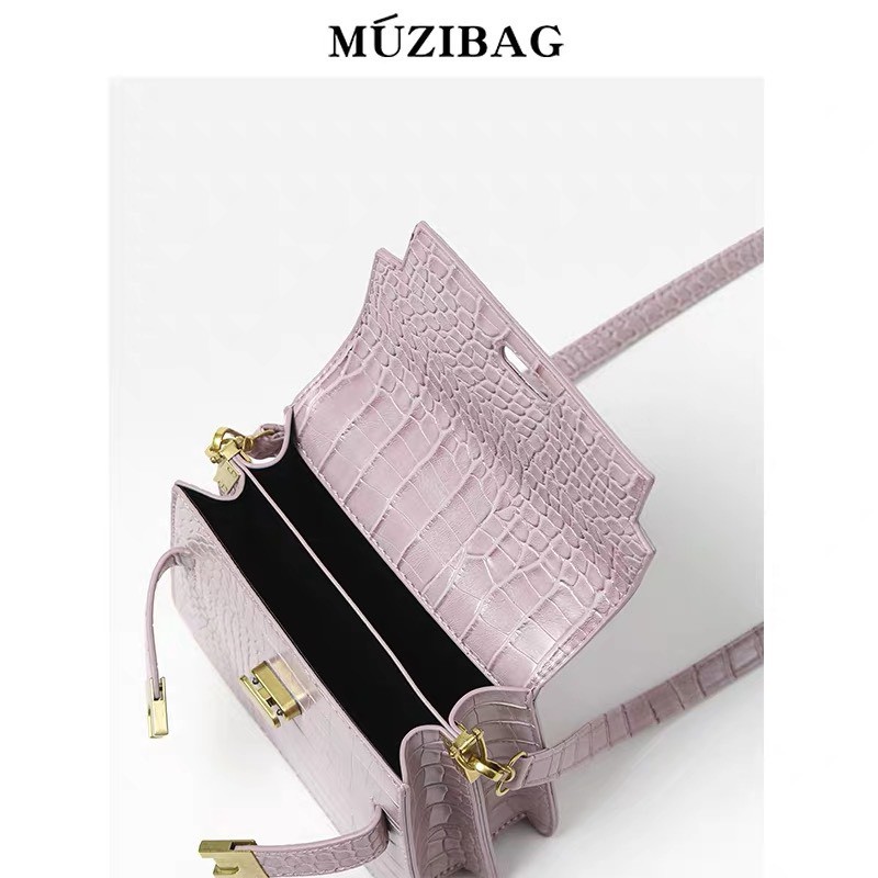 Túi xách Muzi kiểu sáng cổ điển vân cá sấu sang chảnh | BigBuy360 - bigbuy360.vn