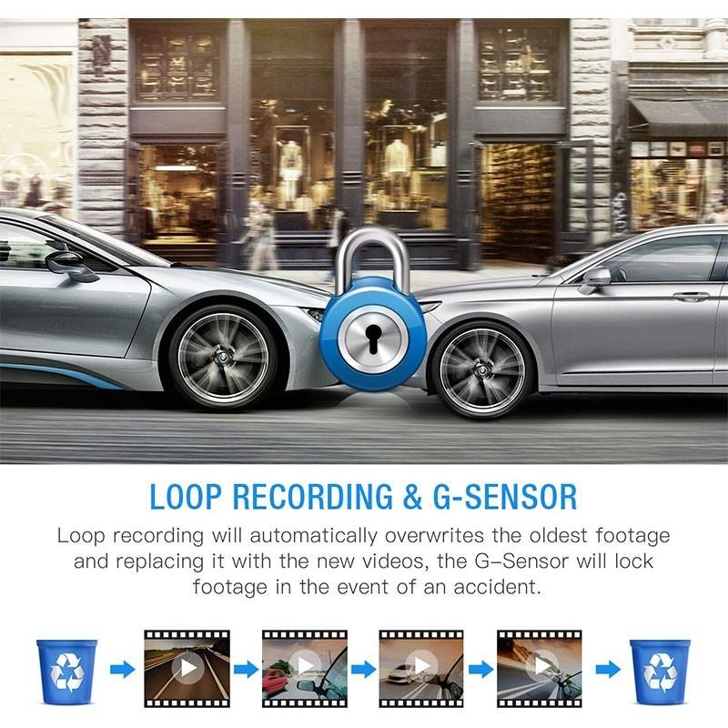 Tầm nhìn ban đêm Car DVR 3 Ống kính máy ảnh Máy ảnh ống kính kép 4.0 inch Máy quay video 1080P Dash Camera DVR với thẻ SD 32GB Máy ảnh phía sau ô tô | BigBuy360 - bigbuy360.vn