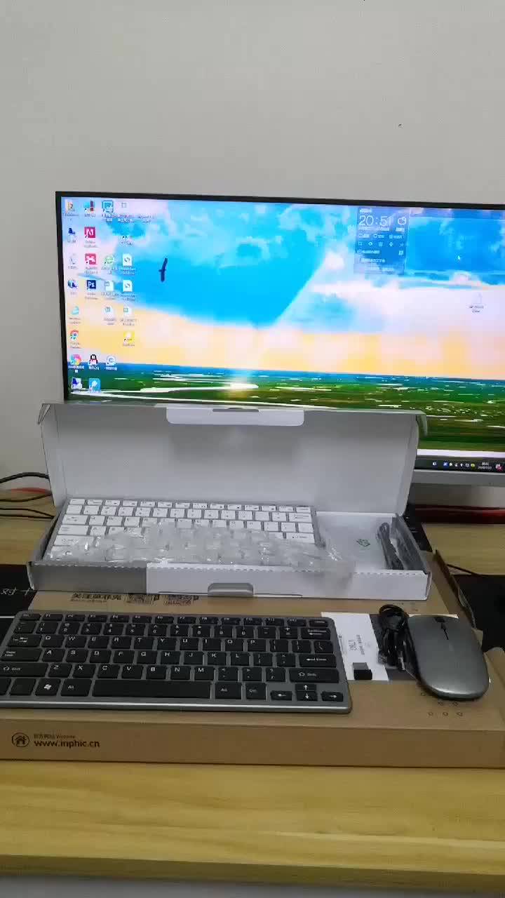 Bộ Bàn Phím Và Chuột Không Dây Siêu Mỏng Sạc Được | BigBuy360 - bigbuy360.vn