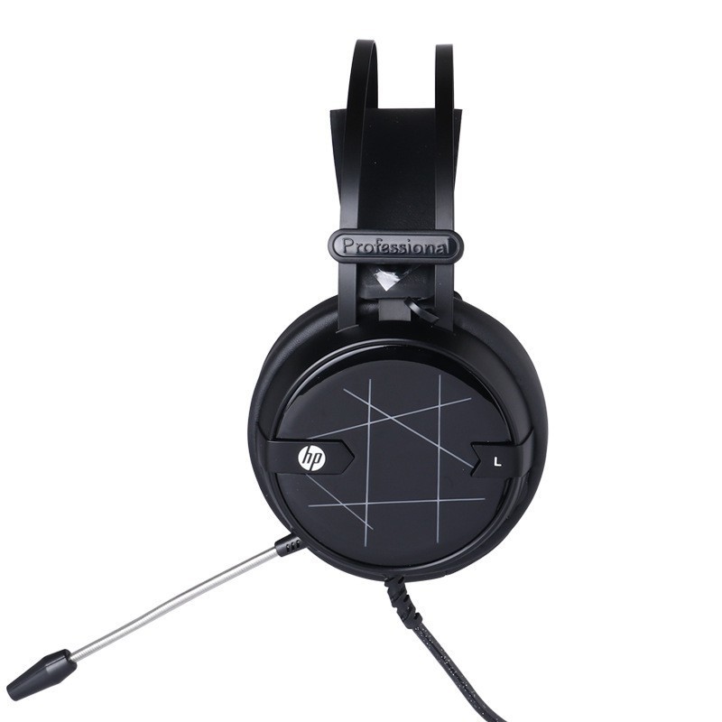 Tai nghe chụp tai chuyên game HP H160G led đa màu - chuyên techno/mix (Đen)