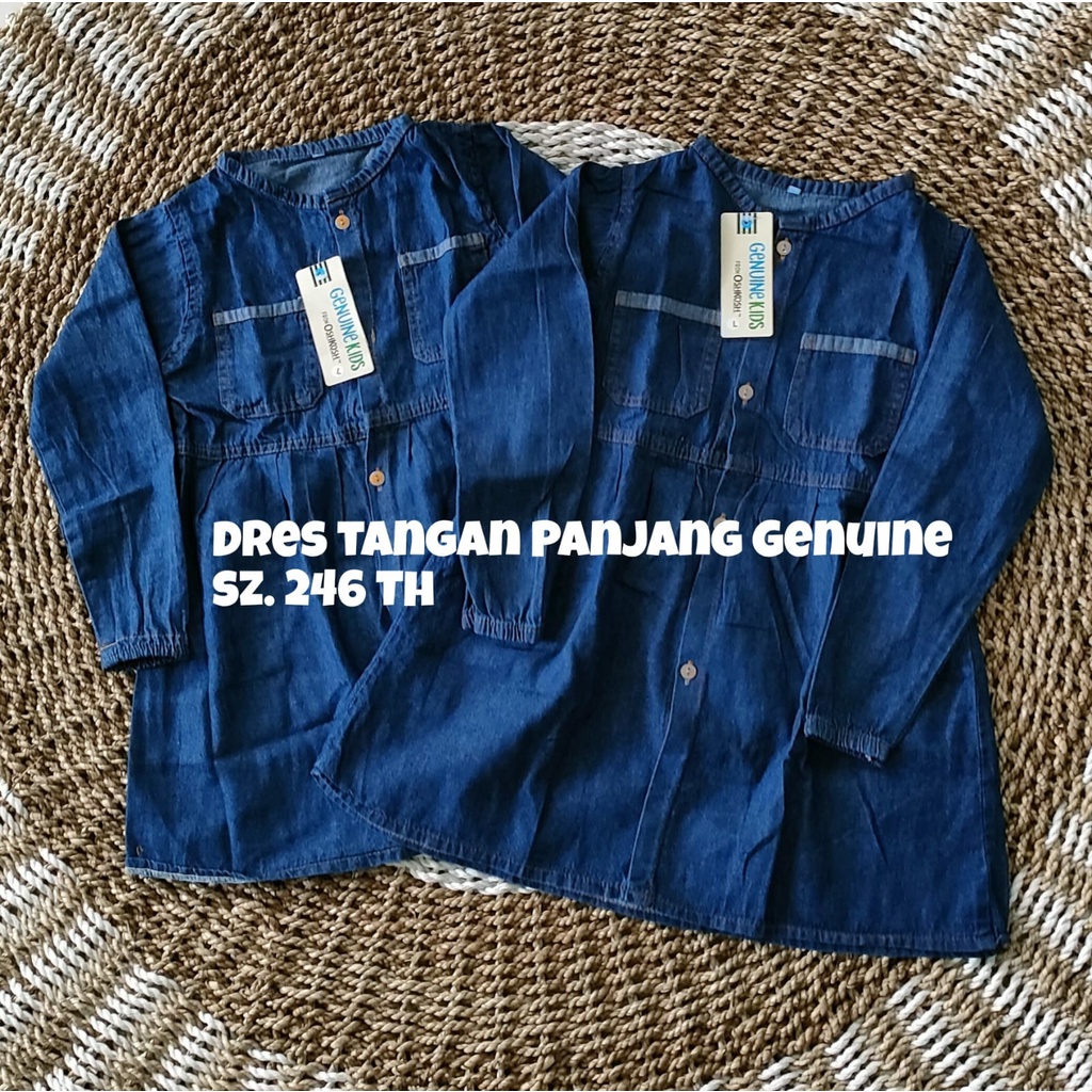 Đầm jean tay dài mềm mại cho bé gái 2-5 tuổi REAL PICT / FASHION RHIYON