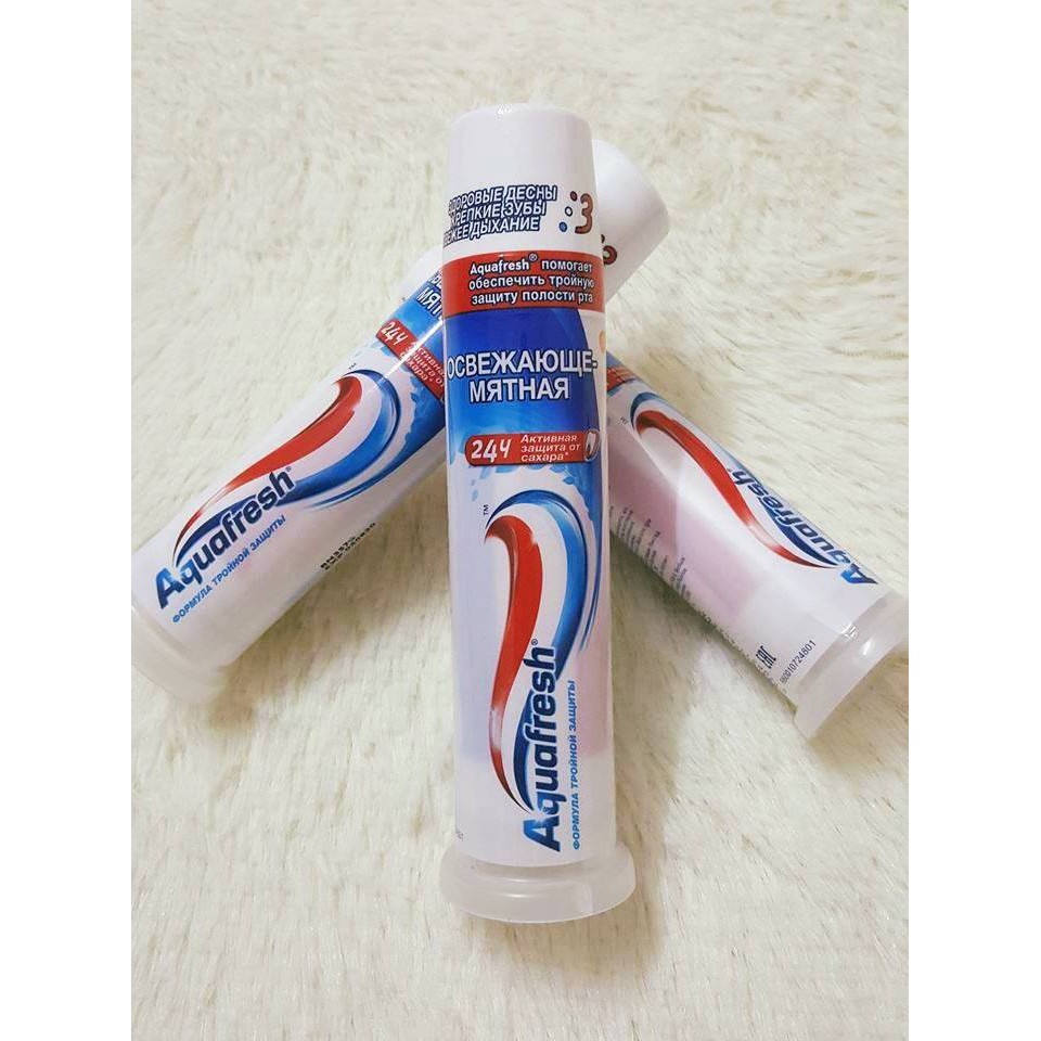 Kem đánh răng Aquafresh 3 tác động tuýt 100ml hàng Nga