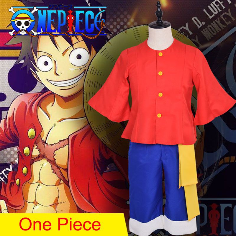 【Ready Stock】Bộ Đồ Hóa Trang Nhân Vật Luffy Trong Phim Hoạt Hình One Piece