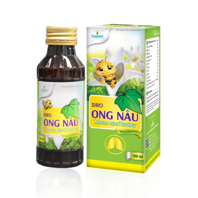 Siro Ong Nâu - 100ml - hỗ trợ các triệu chứng ho, rát họng, khản tiếng