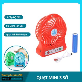 Quạt Mini 3 Số - Quạt Cực Mát Siêu Tiện Lợi