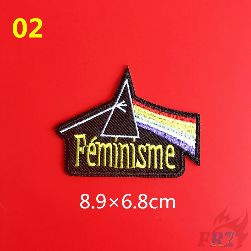 Set 1/2 miếng vải thêu họa tiết chữ Pink Floyd dùng để trang trí quần áo