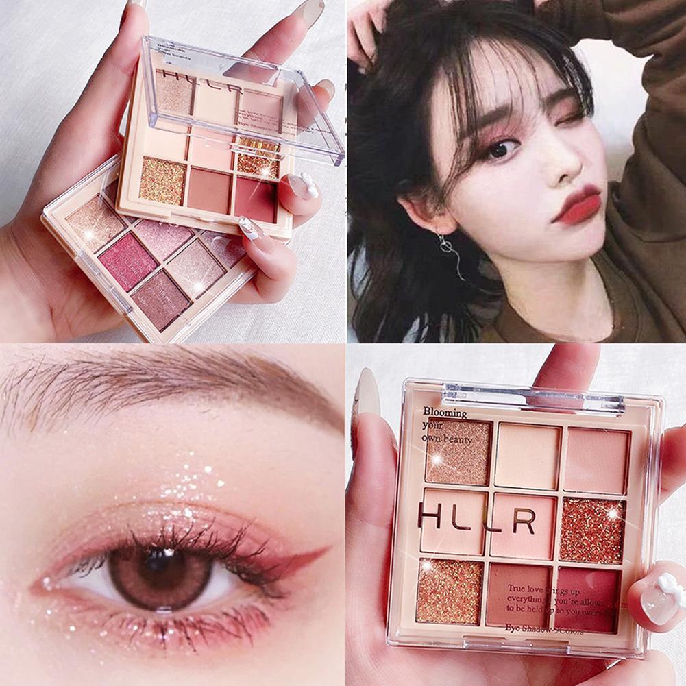 Bảng Phấn Mắt 9 Màu Sắc Tông Lì / Hiệu Ứng Ngọc Trai Lấp Lánh