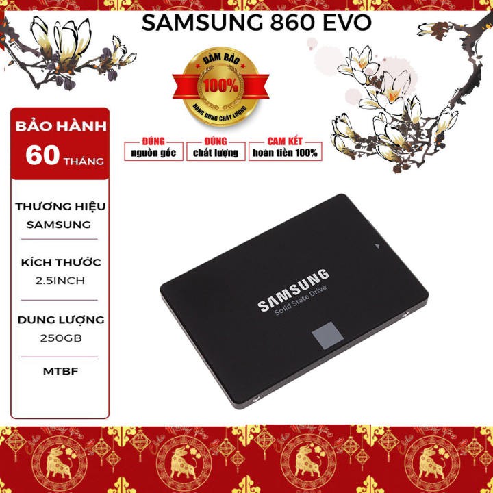 [Best Seller] Ổ cứng SSD Samsung 860 Evo 250GB 2.5-Inch SATA III (MZ-76E250BW) Box Anh - Bảo Hành 1 