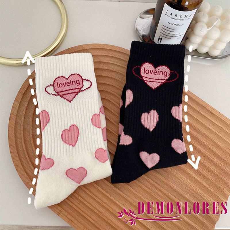 Đôi vớ da in hình trái tim dễ thương dành cho nữ