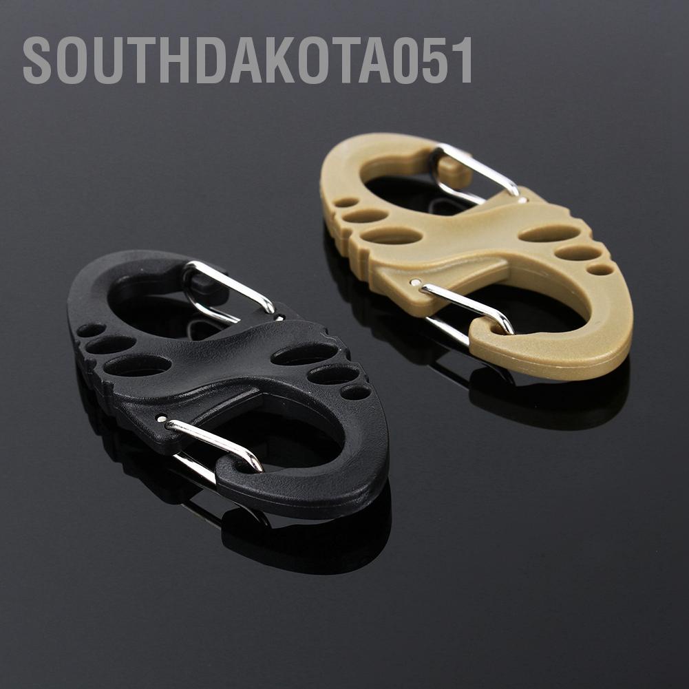 Móc carabiner hình chữ S với khóa đôi mini dành cho leo trèo