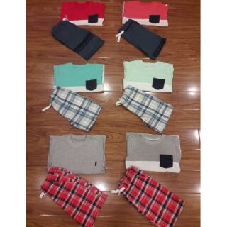 Bộ bé trai cotton xuất dư
