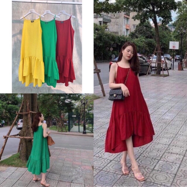 VÁY 2 DÂY ĐŨI ĐUÔI CÁ DÁNG MÃI CHẤT ĐŨI XƯỚC