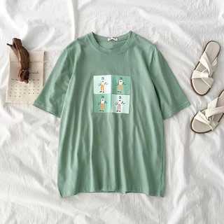 Áo thun form rộng tay lỡ HOẠT HÌNH CÔ GÁI